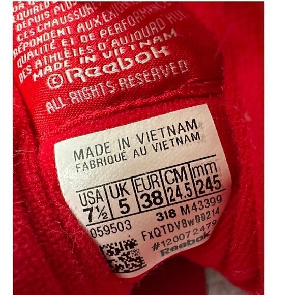 Reebok Women’s Freestyle Hi M43399 Red High Top Sneakers Size 7.5 Retro - Picture 12 of 12